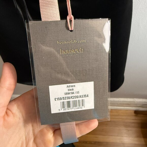 SOLD House of CB - Adriana black satin and lace mini dress XS, A-C cup - Picture 6 of 6